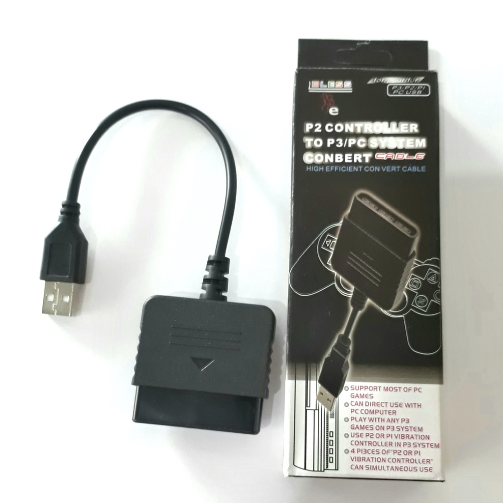 USB Converter Single, 1 Slot Stick Stik Ps2 to PS3 PC Laptop