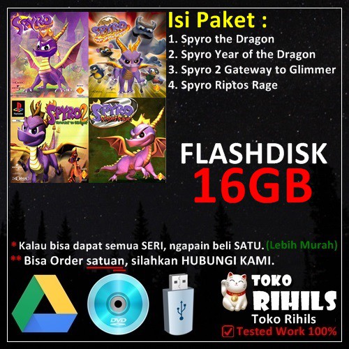 Spyro Paket Isi 4 Game PC Laptop