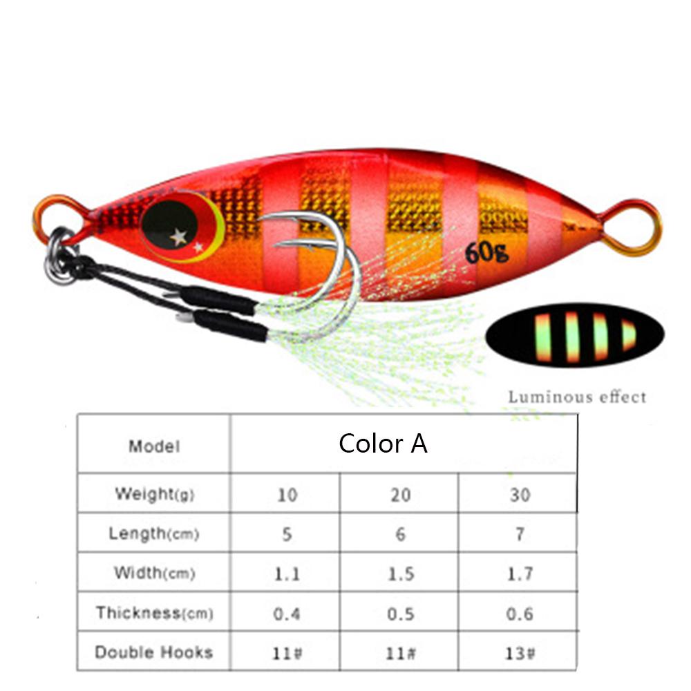 Umpan Pancing Logam Bulu Warna Warni Top 10g 20g 30g Lead Casting