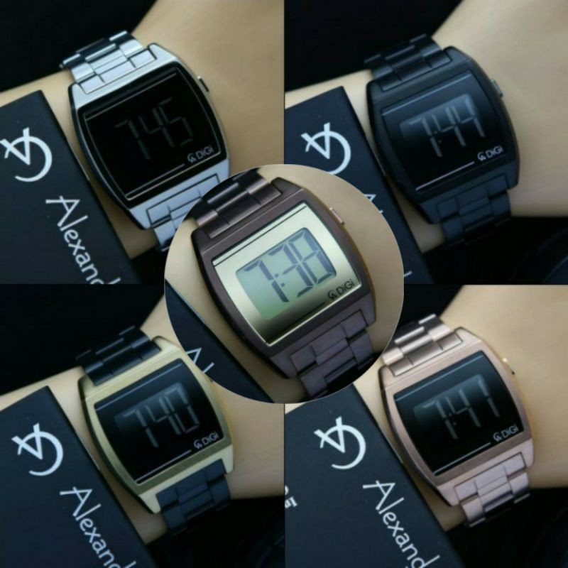 PROMO DISKON TERMURAH Jam Alexandre Christie Wanita AC 9229 AC9229 DIGI Digital Steel Original 35mm