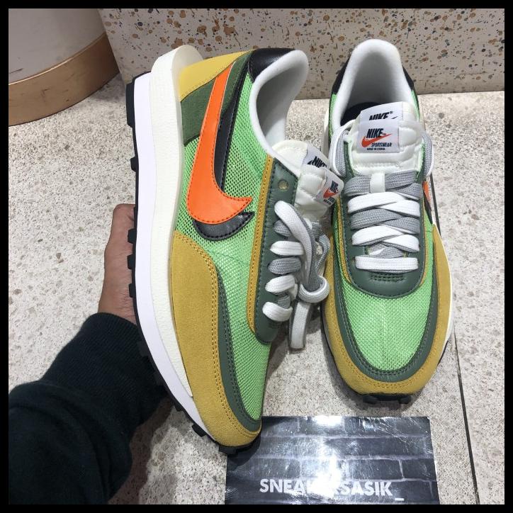 Nike Ld Waffle Sacai Green Multi Green Orange Green