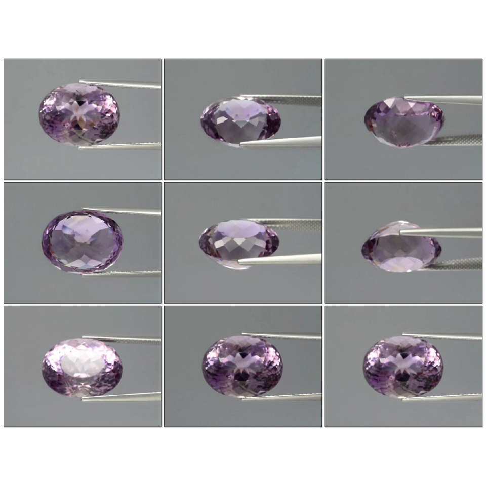 Oval 16x12x10mm 10.97ct Natural Unheated Light Purple Amethyst, Brazil AT135