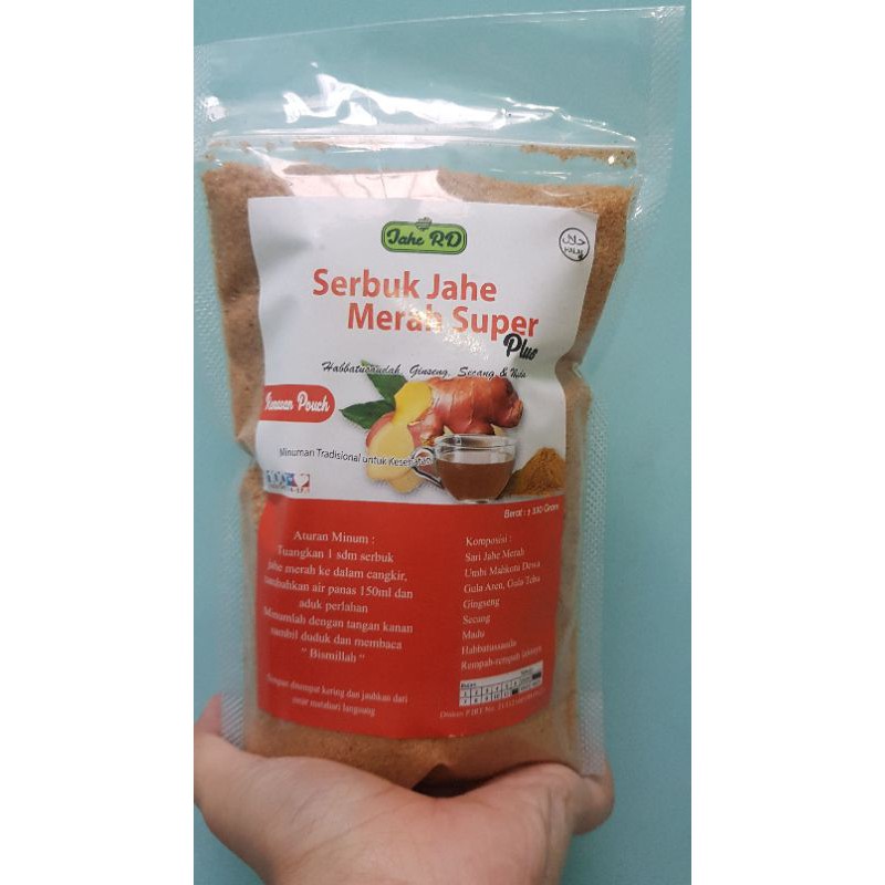 jahe merah bubuk plus ginseng 330gr