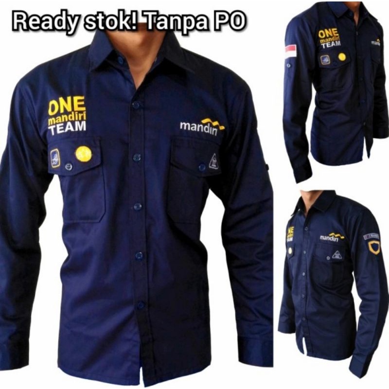 Baju Seragam Bank Mandiri Drill Kemeja PDL ONE Mandiri Team