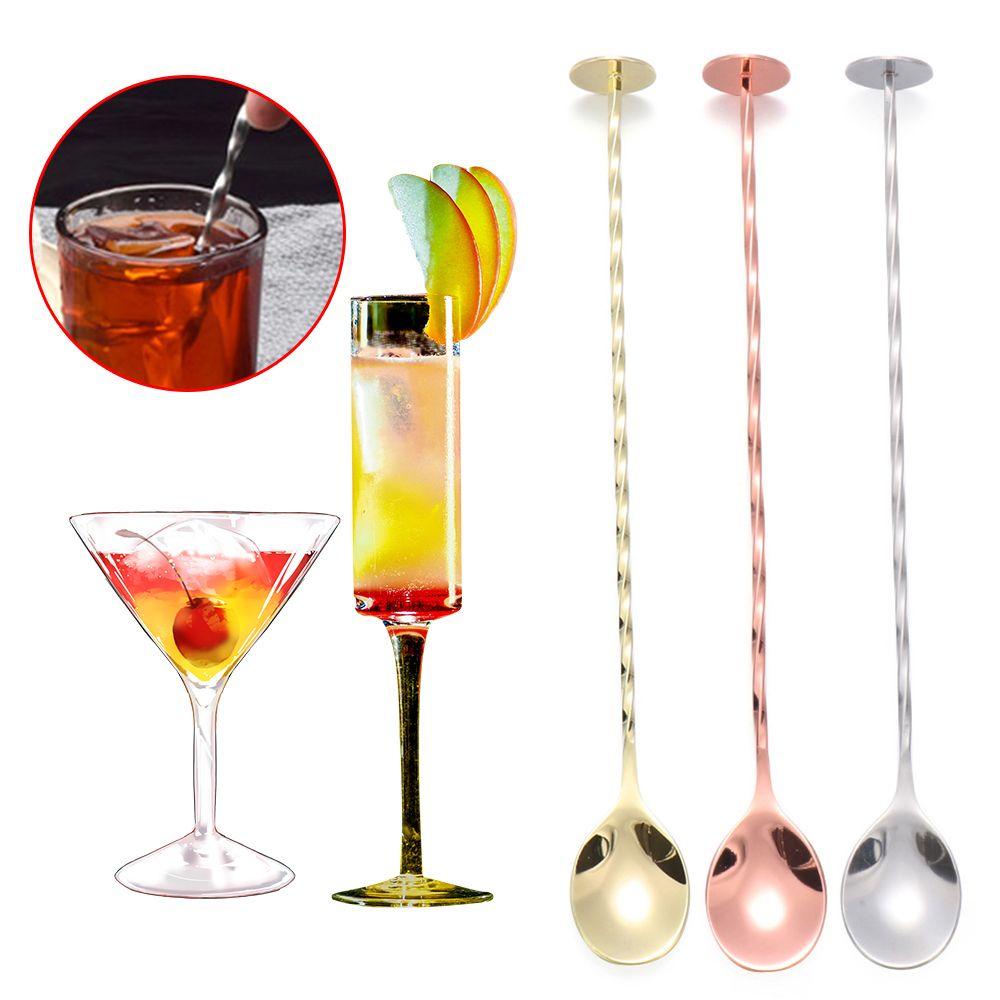 Sendok Cocktail Nanas Spiral Stainless Steel Bar Aksesoris Bartender Tools