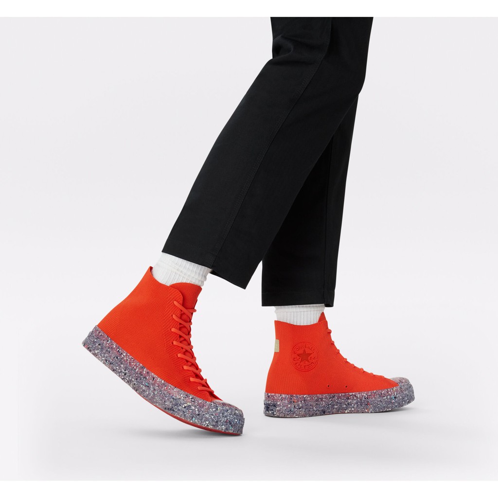 CONVERSE CHUCK 70s Hi RENEW KNIT - BRIGHT POPPY STRING