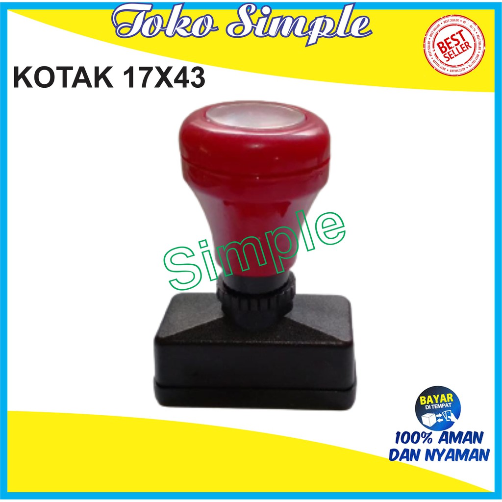 

GAGANG STEMPEL FLASH UKURAN 17X43 STEMPEL WARNA