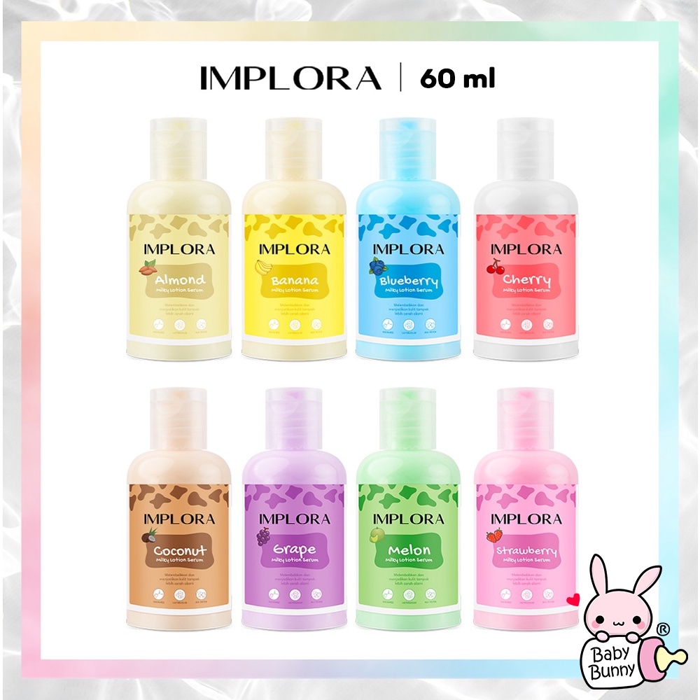 ❤ BELIA ❤ IMPLORA Milky Lotion Serum 60ml | 100ml | Body Lotion Body Serum Pencerah Pelembab Tubuh BPOM