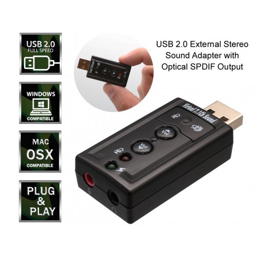 USB Sound Card Adaptor- USB to Sound Card