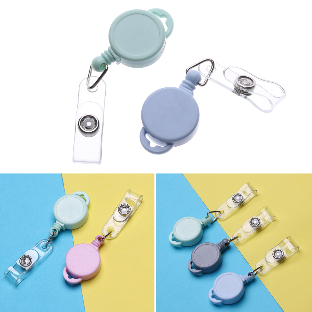 Wonderful 1pc Klip Holder Kartu Identitas / Nama Retractable Anti Hilang Tahan Lama Untuk Kantor