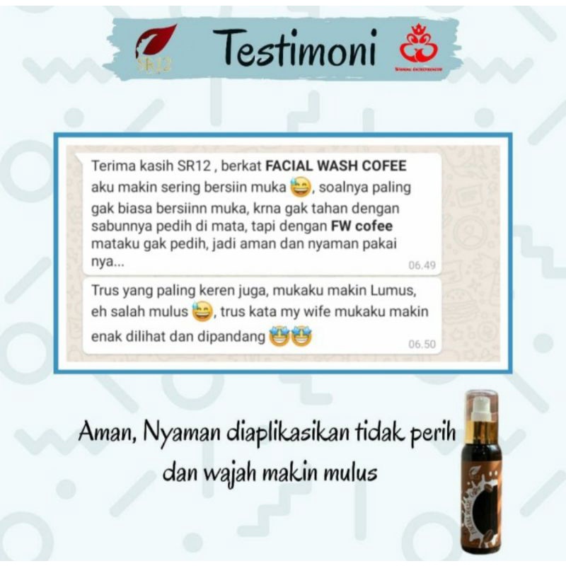 BEST SELLER FACIAL WASH KOPI COFFE SR12 HERBAL SKINCARE SABUN CAIR AROMA KOPI MULUS GLOWING MENCERAHKAN MENGHILANGKAN FLEK HITAM MEMBANDEL AMPUH