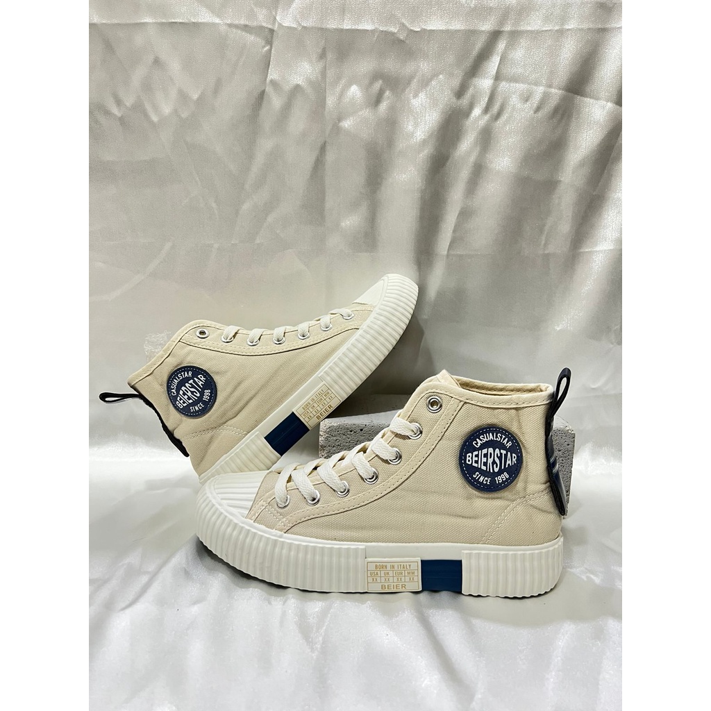 IMPORT Sepatu Wanita Sneaker Canvas Tinggi Wanita Casual Size 35-40 BEIER STAR NORMAL-4