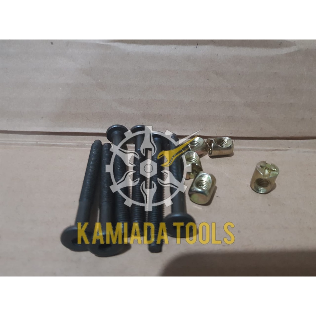 Baut Ligna Komplit Mur Uk. 6 x 70 / Baut Furniture 7 cm