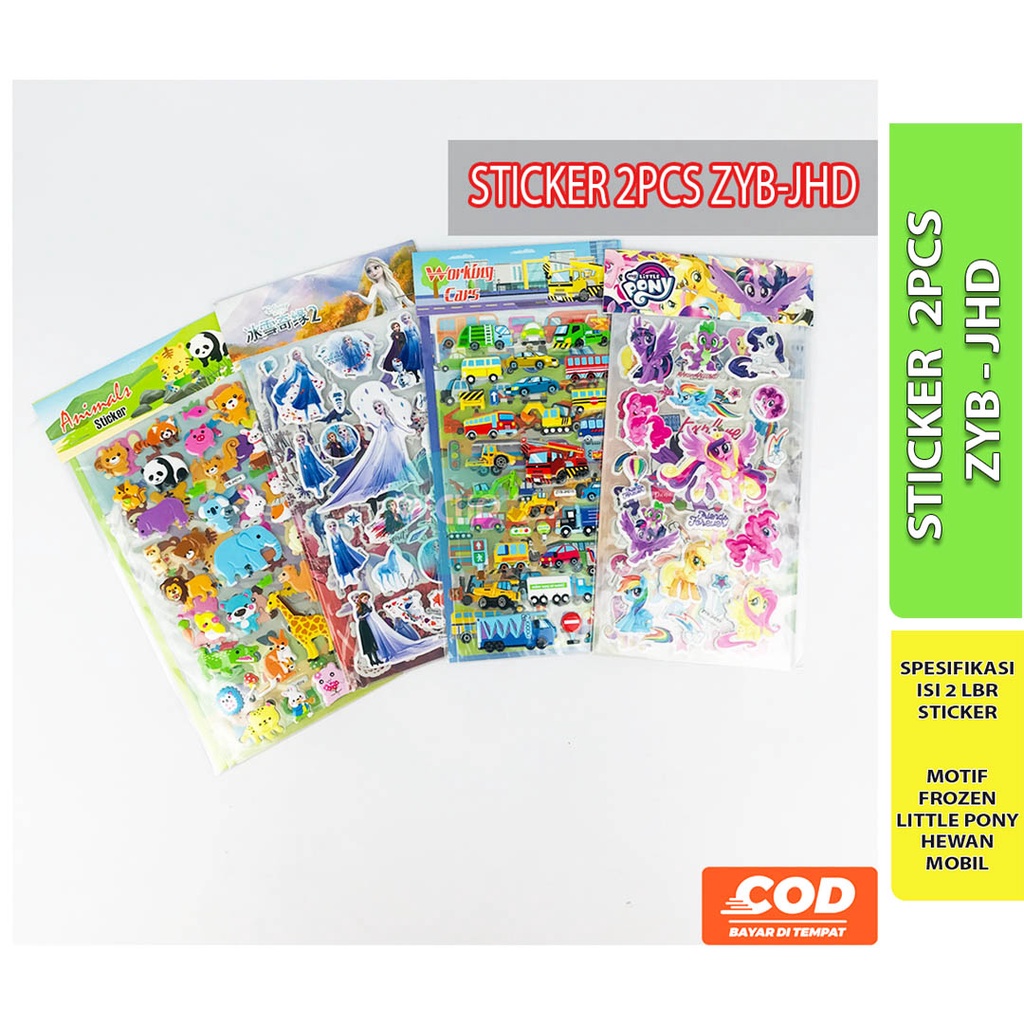 

ICLIPSTATIONERY Sticker Anak Sticker Mainan Anak Sticker 3D Timbul Sticker Tempel Zyb-Jhd