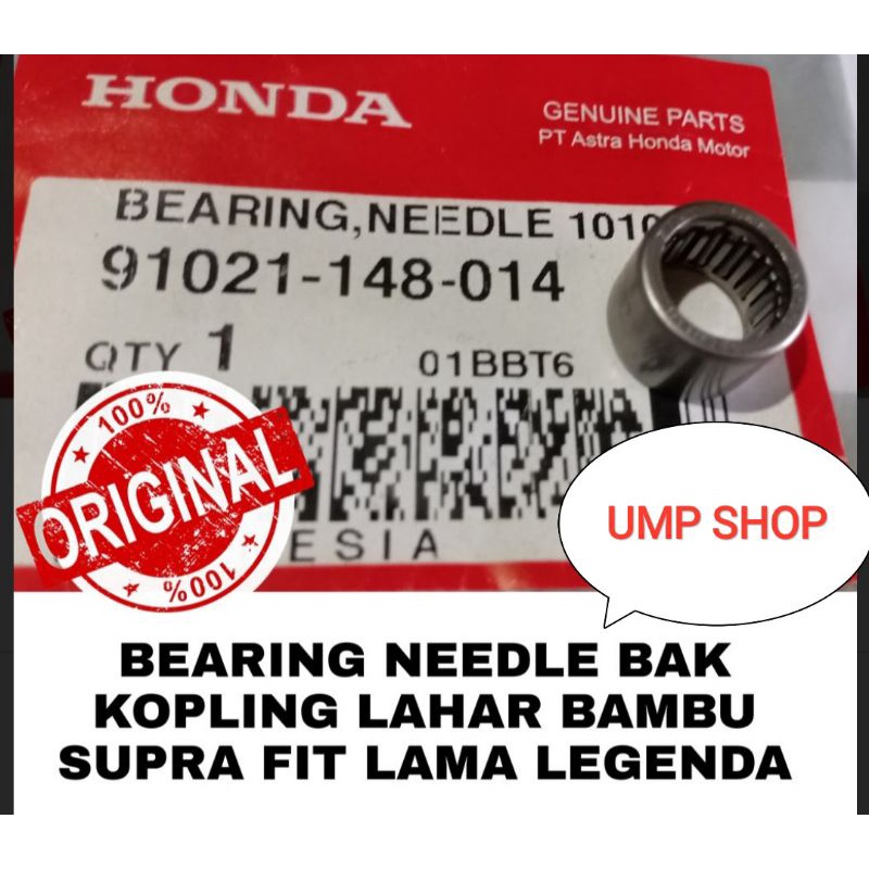 Bearing Needle Bak Kopling Lahar Bambu Supra Fit Lama Legenda 100% ORI HONDA 91021-148-014