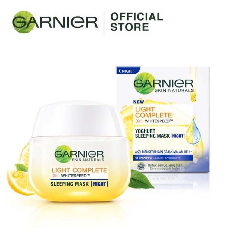 Garnier Light Complete Yoghurt Night Cream 50ML Shopee Indonesia