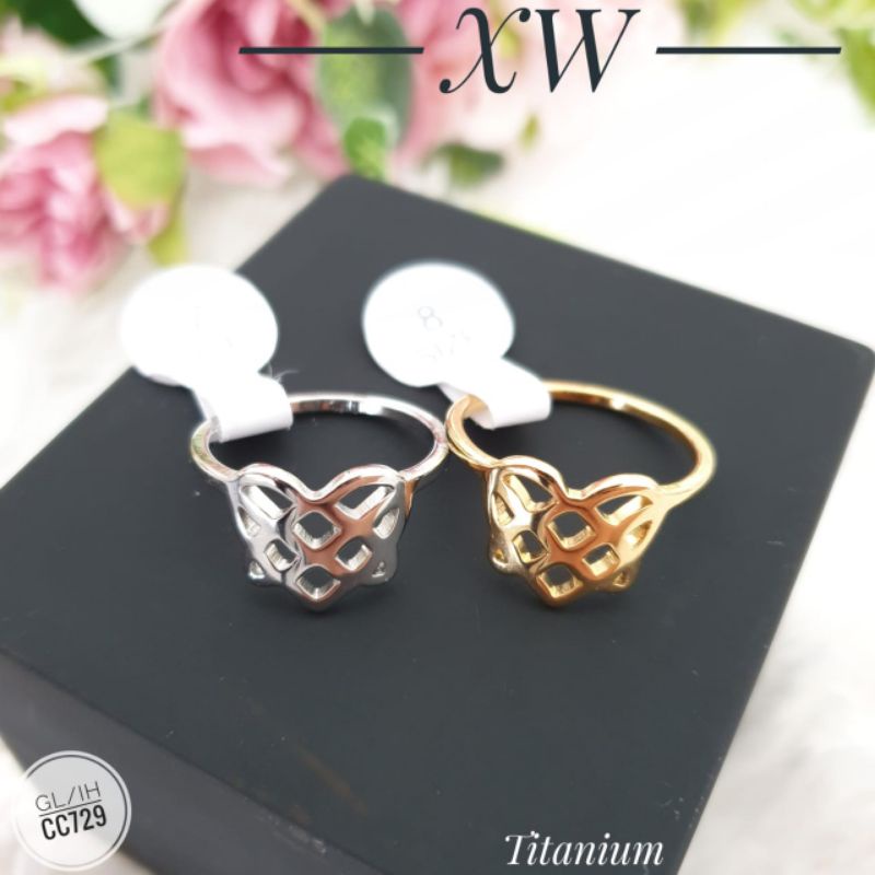 Cincin titanium Ikatan Cinta gold/silver (size 5-9) CC728/CC729