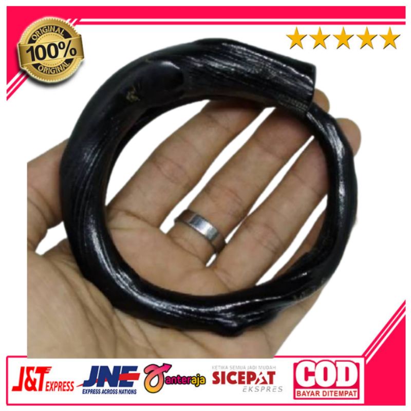 Gelang Kesehatan Hitam Polos Gelang Magnet Cowok Keren Gelang Tangan Karet Hitam Pria Original