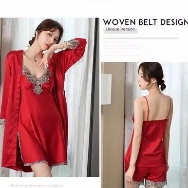 Kimono Sexy Murah 5In1 - Piyama Wanita Premium - Kimono Jumbo