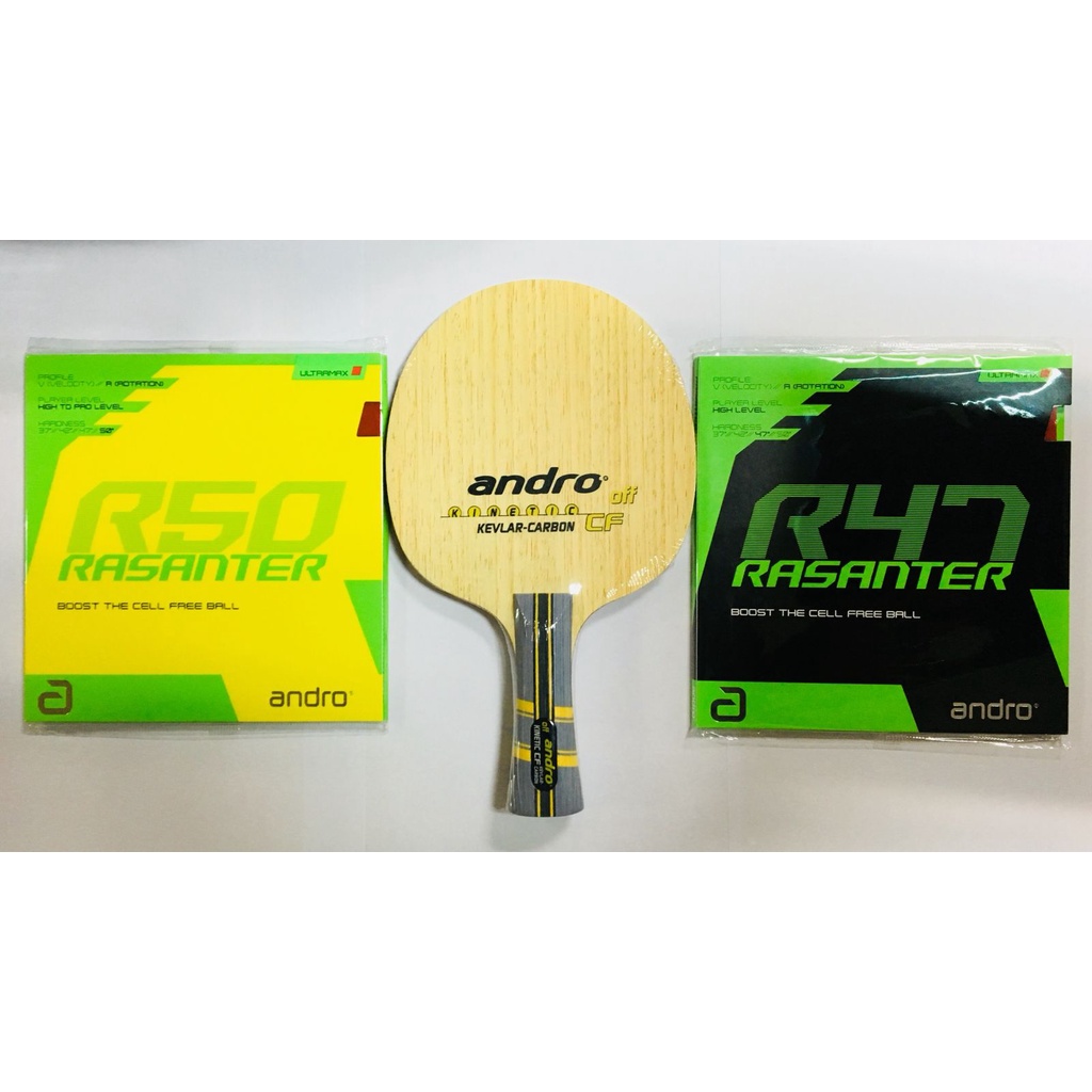Setup Tenis Meja Pingpong Andro Kinetic CF OFF Andro Rasanter R50 R47