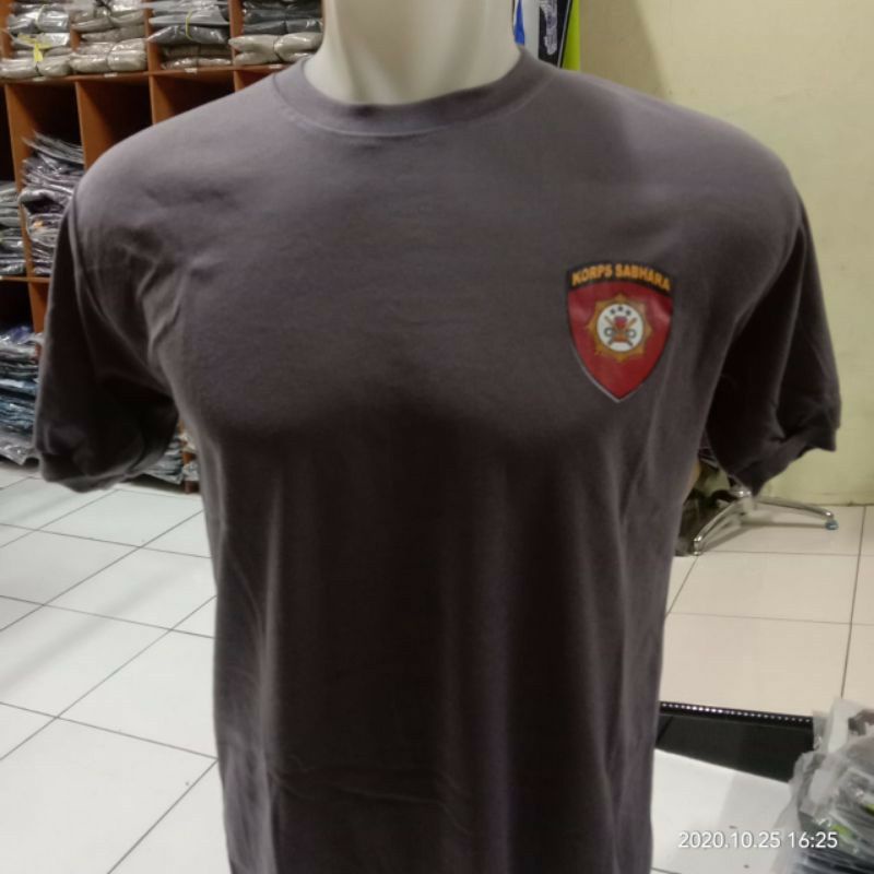 kaos SABHARA, kaos oblong sablon sabhara, kaos coklat polisi sabhara