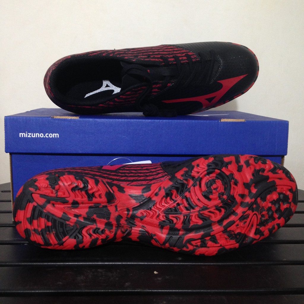 Sepatu Futsal Mizuno Basara 103 IN Black High Red P1GF186460 Original BNIB
