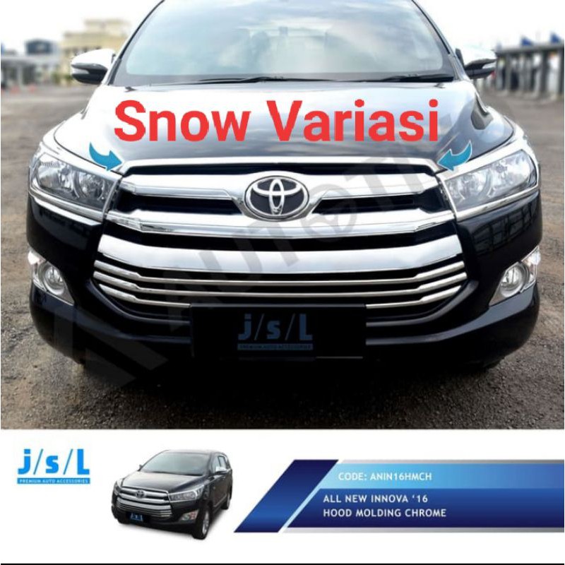 All New Innova Lis kap mesin krom hood molding chrome JSL