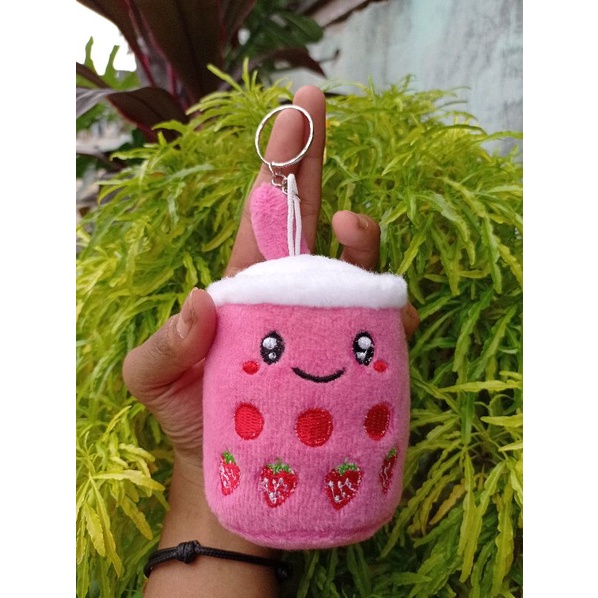 Gantungan Kunci Boba Boneka Boba Milk Tea Bubble Brown Sugar