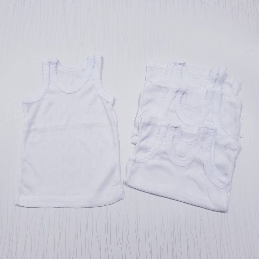 6  pcs singlet bayi newborn baju baby gracia 1/2 lusin kaos dalam bayi kaos kutung bayi polos