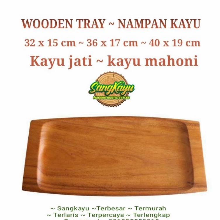 Wooden serving tray nampan kayu jati mahoni baki kayu nampan saji 02