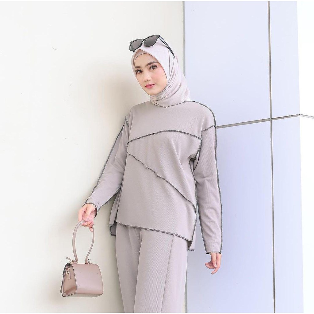 Grosir Baju Setelan Alesia dan Celana Wanita Kekinian