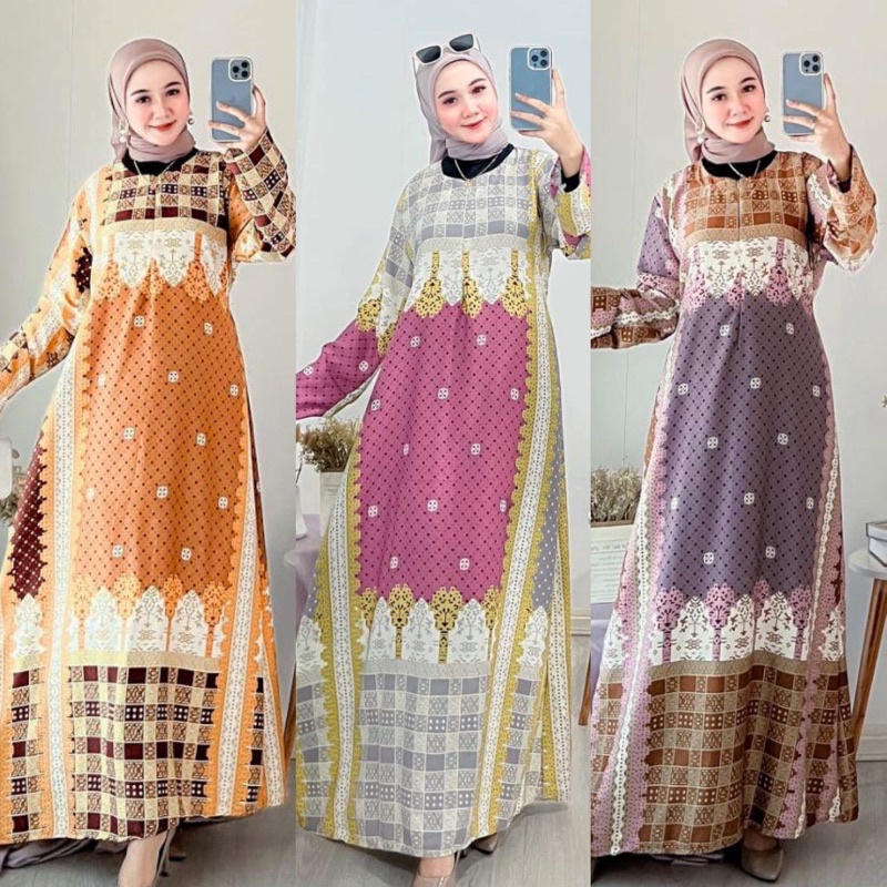 Gamis Abaya Fruscia M/L/XL/XXL/JUMBO Gamis Kondangan Seragaman Premium High Quality