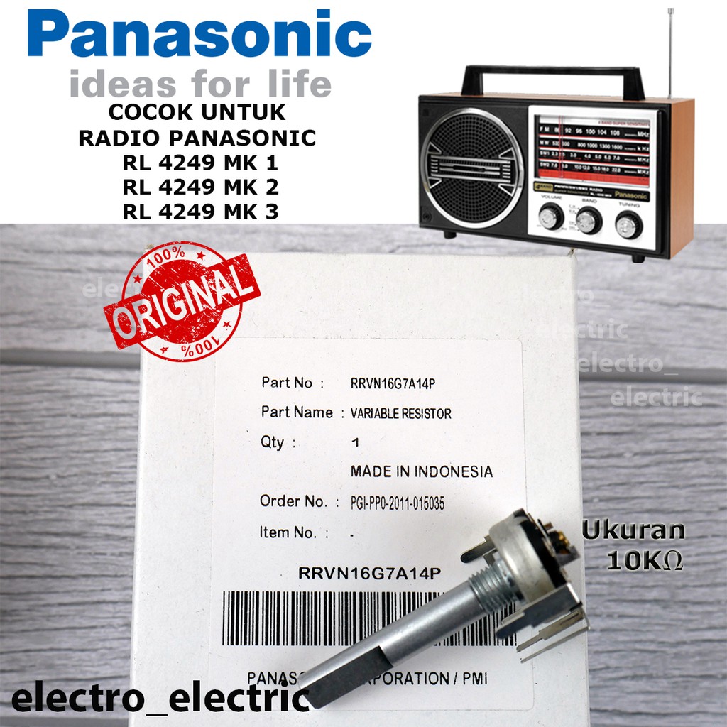 Pengatur Volume Radio Panasonic RL 4249