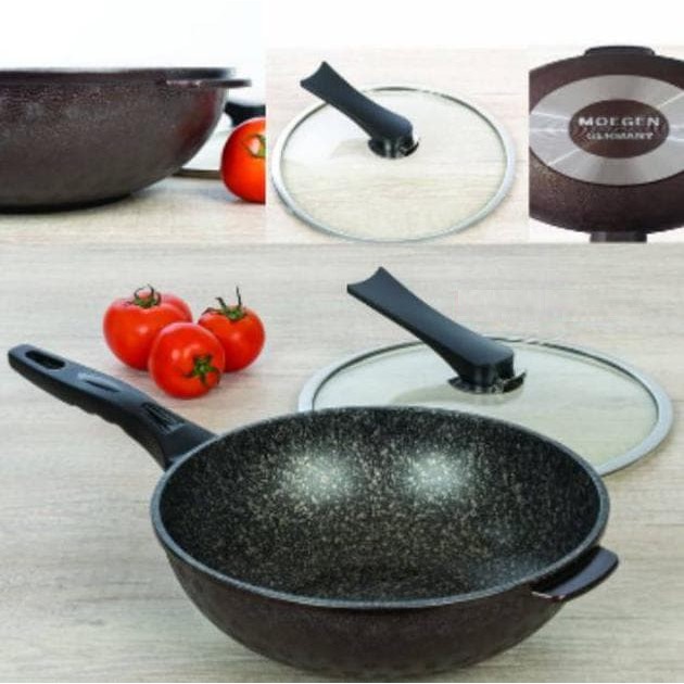 Teflon WOK PAN MOEGEN Panci MUGEN GERMANY Penggorengan Technologi NON STICK DIE CAST Penggorengan Al