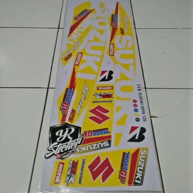 Striping sticker variasi suzuki spin 125 motoGp 2005-2012 (sudah di cutt)