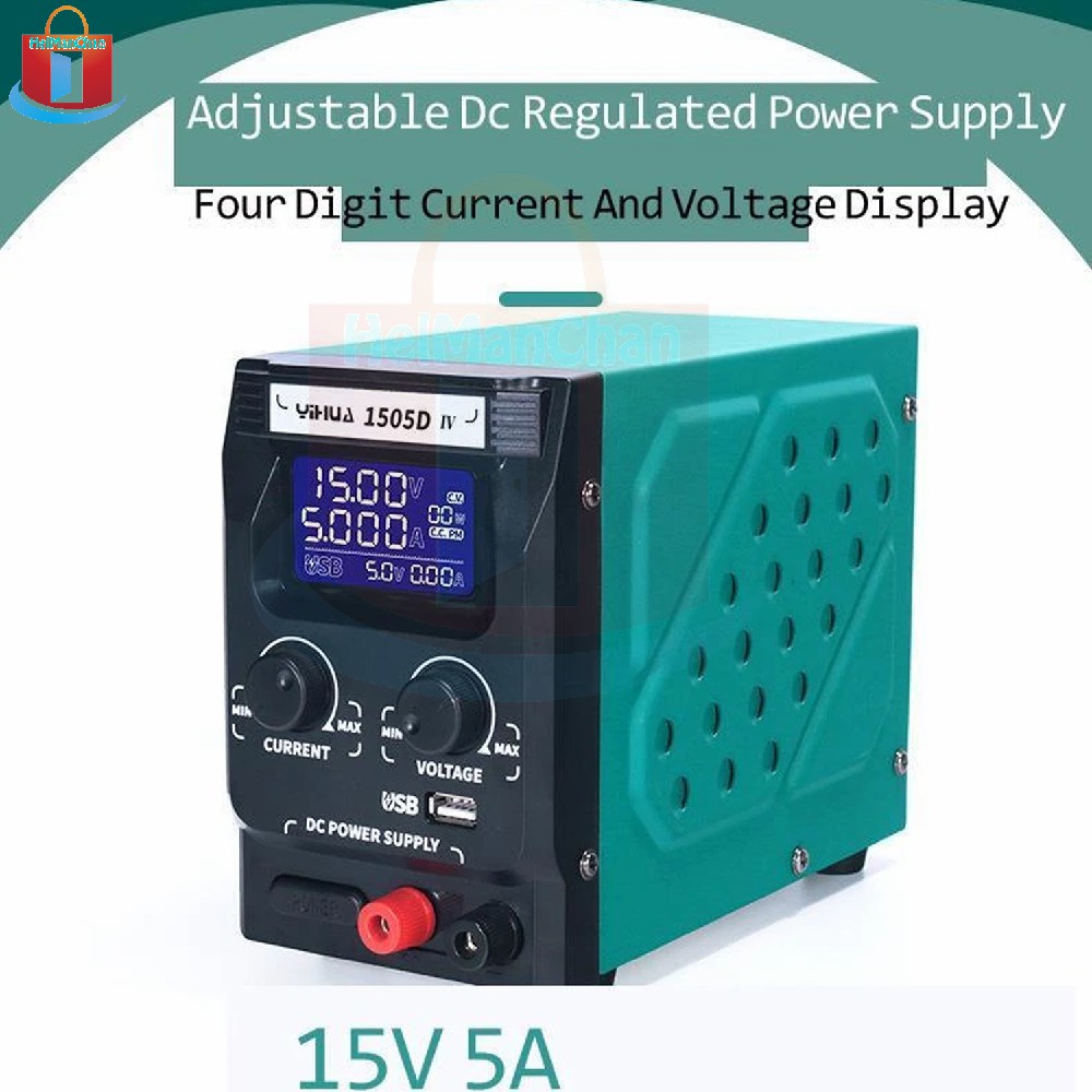 Power Supply Digital Yihua 1505D-IV USB Fast Charge 15V 5A 79164