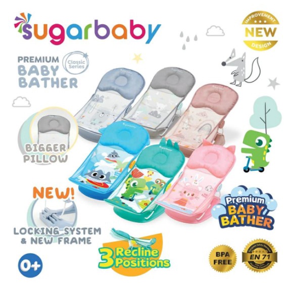 Sugar Baby Deluxe Baby Bather / Kursi Mandi Bayi / Tempat Mandi Bayi