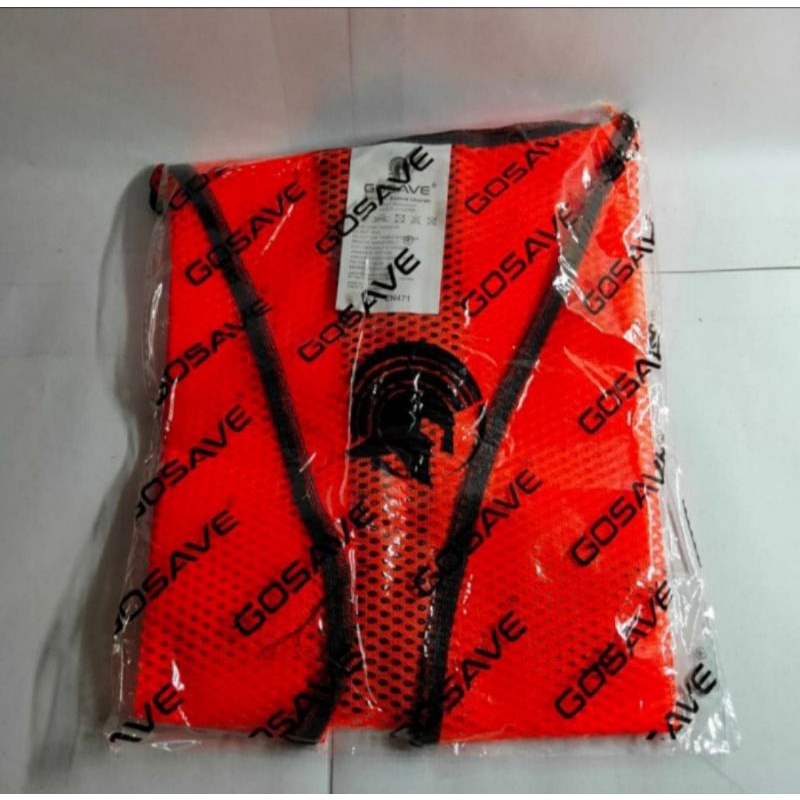 rompi jaring orange merk gosave / Vipro di kirim yg ready ya