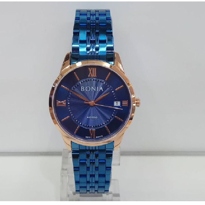 Jam Tangan Wanita Bonia BNR172 Rosso Blue Rosegold Stainless