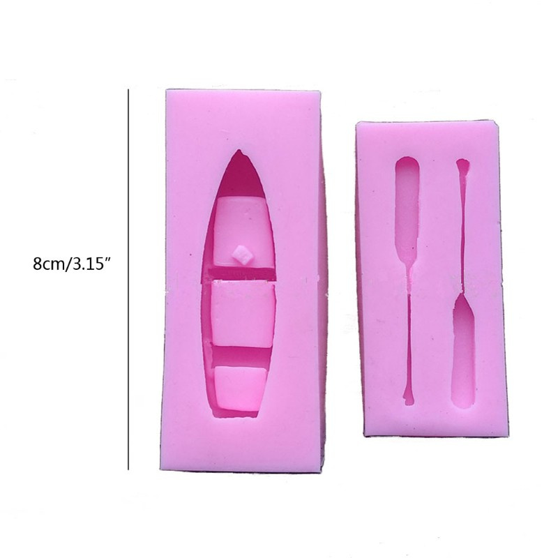 Glitter Handmade Cute Ship Boat Oars Pendant Silicone Resin Casting Mold 3D Sail Boat Epoxy Resin Chocolate Mold Art Craft Tools