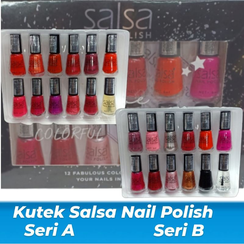 Kutek Salsa Bok Hitam // Warna Warni Isi 12.pcs