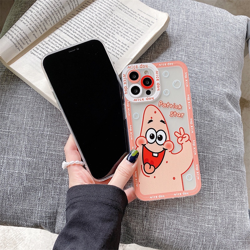 Pupil TPU soft case couple iphone 13 12 11 pro X Xs max 7 8 plus SE2020 fun cartoon sponge baby case iphone