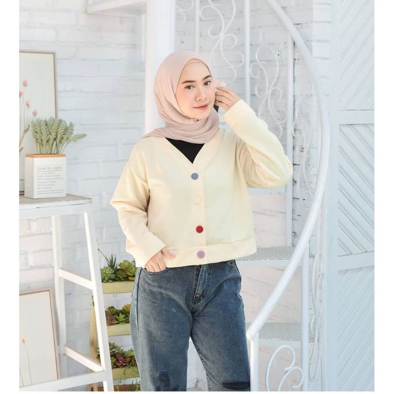 CARDI CROP BUTTON / CARDI CROP OVERSIZE / CARDI OVERSIZE / CARDI PHARSA CROOPE BUTTON / SWEATER PHAR