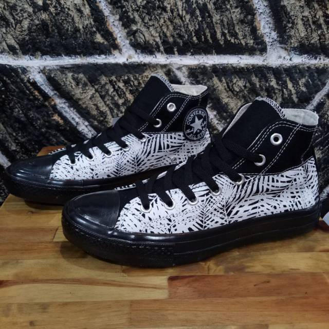Sepatu Converse 70s Leaf Black White High Premium