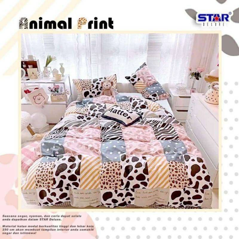 pillowmart sprei karet keliling motif ungu