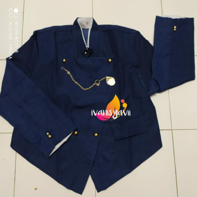 Full Set Baju Prewed / Couple Jawa / Nuansa Navy - Motif Parang KeciL