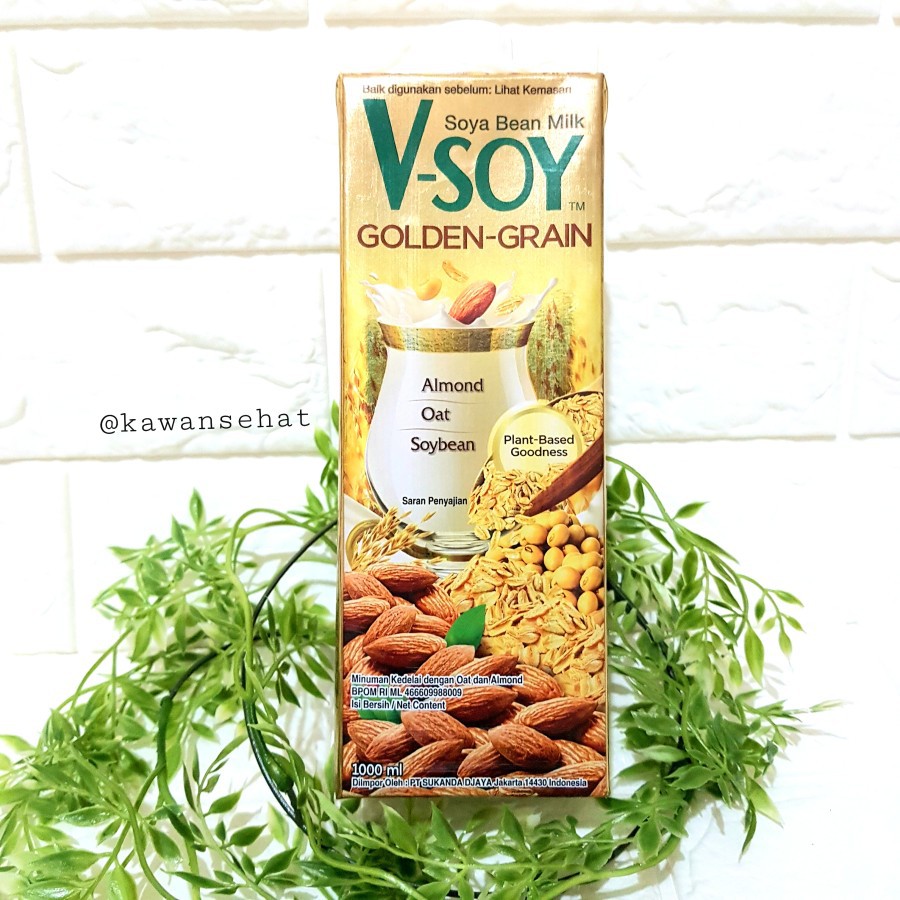 

V-soy Golden-Grain 1L| Vsoy Golden grain | Susu Soya Bean Almond Oat Milk
