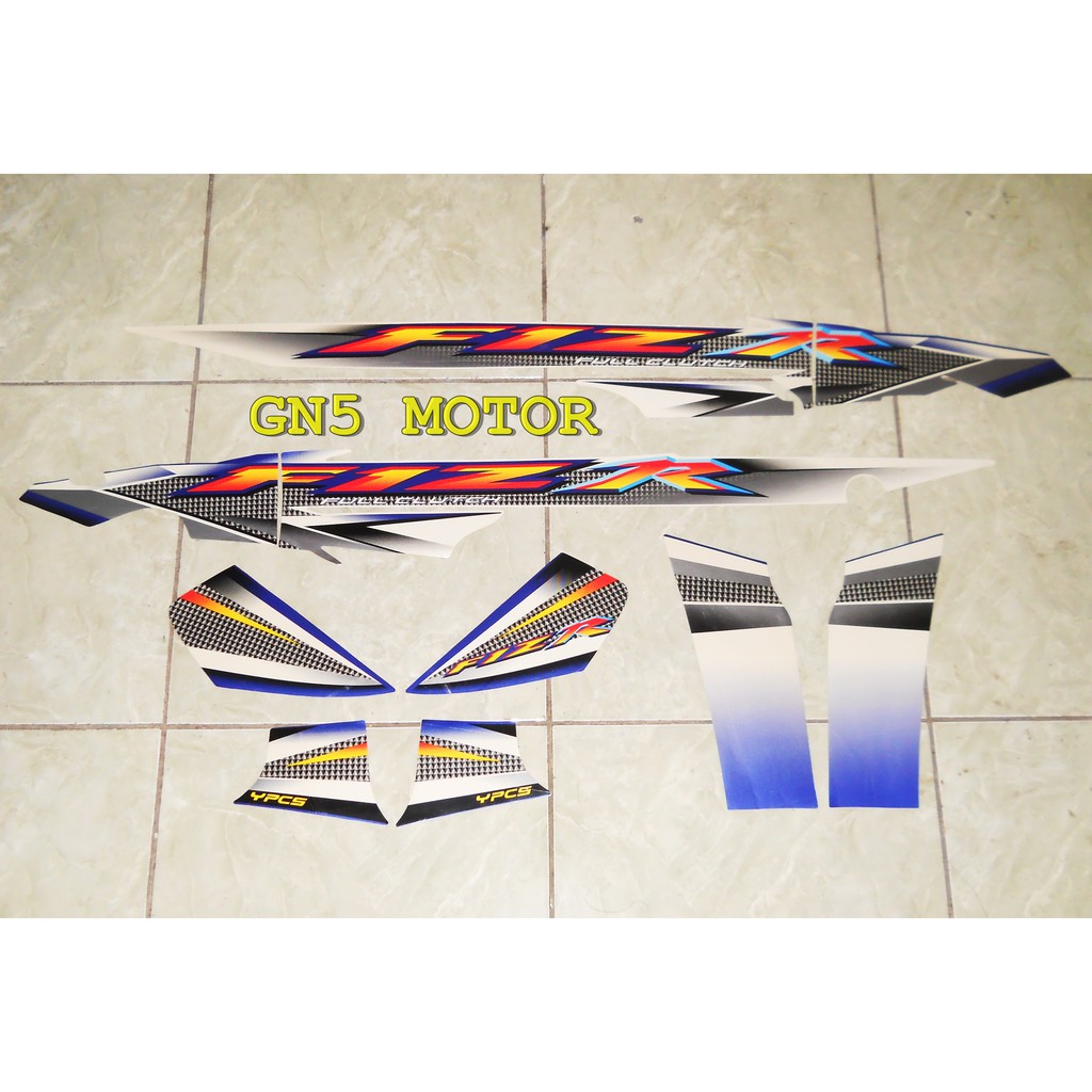 Jual Striping List Body Polet Yamaha F Zr Fizr Full Clutch Biru Putih Shopee Indonesia