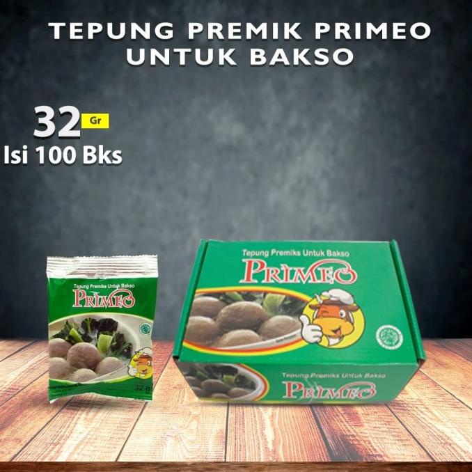 

Tepung Bakso/Tepung Pengenyal Bakso PRIMEO 32 gr (Isi 100 Pcs)