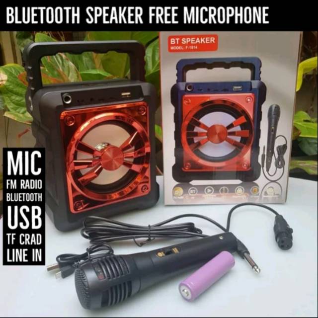 SPEAKER KARAOKE MICROFON BLUETOOTH FLECO F1914